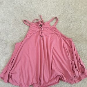 High neck, flowy tank